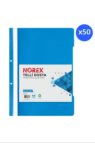 Norex Telli Dosya Mavi 50'li Royaleks-DER.UL50T-130 ürün görseli 1