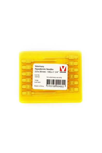 KRUUSE-VET Enjektör İğnesi (14Gx1¼) 2.0 x 30 mm (12 Adet) ürün görseli 1