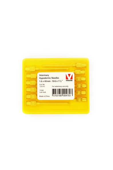 KRUUSE-VET Enjektör İğnesi (16Gx1½) 1.6 x 40 mm (12 Adet) ürün görseli 1