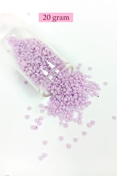 Dökme Cam Kum Boncuk (11/0) 2 mm - 20 Gram -  Açık Pembe - BNC008 ürün görseli 1