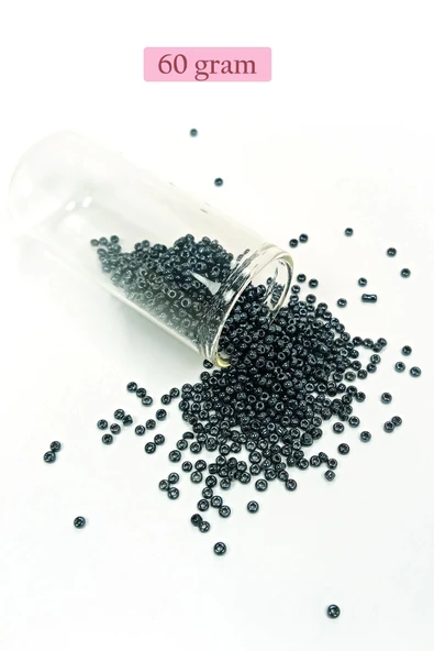 Dökme Cam Kum Boncuk (11/0) 2 mm - 60 Gram -  Koyu Yeşil - BNC054 ürün görseli 1