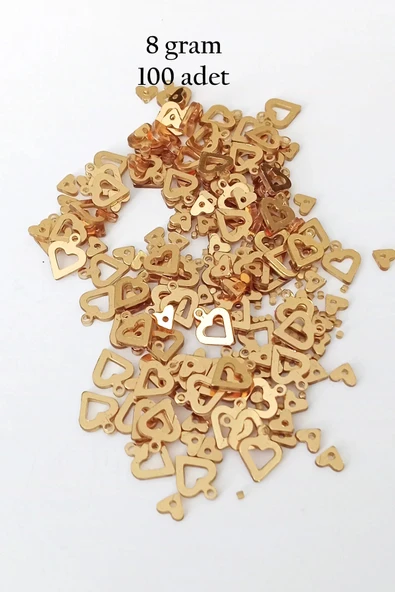 Oya Abiye Bileklik Kolye Pleksi Metalik Plastik Pul Altın Renk 8 gram 100 adet - BNC488 ürün görseli 1