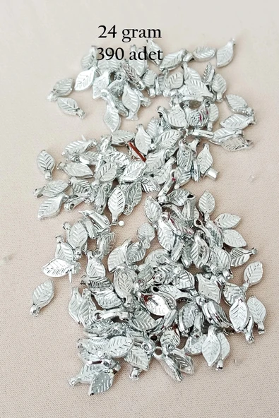 Oya Abiye Bileklik Kolye Pleksi Metalik Plastik Pul Gümüş Renk 24 gram 390 adet - BNC574 ürün görseli 1