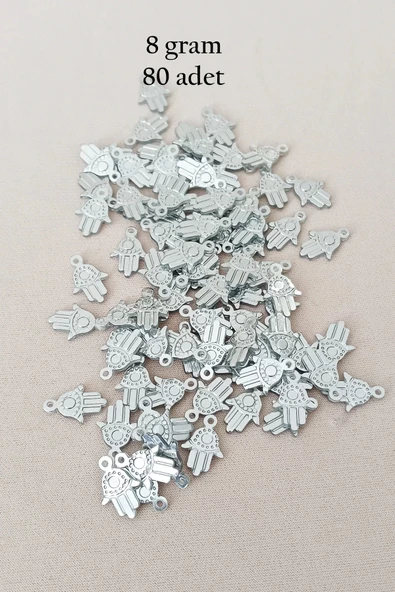 Oya Abiye Bileklik Kolye Pleksi Metalik Plastik Pul Gümüş Renk 8 gram 80 adet - BNC526 ürün görseli 1