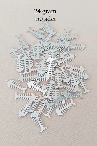 Oya Abiye Bileklik Kolye Pleksi Metalik Plastik Pul Gümüş Renk 24 gram 150 adet - BNC589 ürün görseli 1