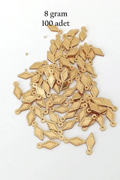 Oya Abiye Bileklik Kolye Pleksi Metalik Plastik Pul Altın Renk 8 gram 100 adet - BNC490 ürün görseli 1
