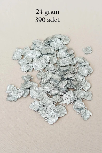Oya Abiye Bileklik Kolye Pleksi Metalik Plastik Pul Gümüş Renk 24 gram 390 adet - BNC567 ürün görseli 1