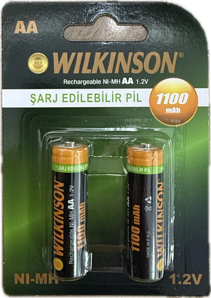 KALİTE Şarjlı Pil Kalem pil 1100mah 2li Kart 4013 ürün görseli 1