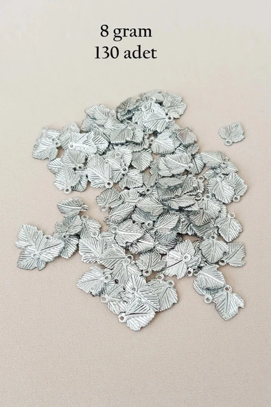 Oya Abiye Bileklik Kolye Pleksi Metalik Plastik Pul Gümüş Renk 8 gram 130 adet - BNC507 ürün görseli 1