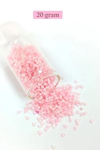 Kesme Cam Boncuk 2mm - 20 Gram - Şeker Pembe -BNC350 ürün görseli 1