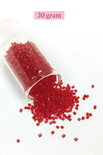 Kesme Cam Boncuk 2mm - 20 Gram - Bordo -BNC341 ürün görseli 1
