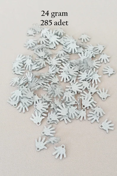 Oya Abiye Bileklik Kolye Pleksi Metalik Plastik Pul Gümüş Renk 24 gram 285 adet - BNC579 ürün görseli 1