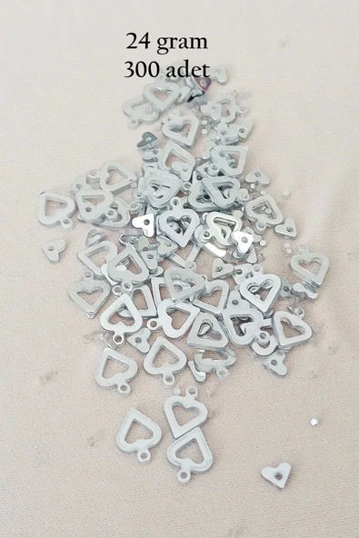 Oya Abiye Bileklik Kolye Pleksi Metalik Plastik Pul Gümüş Renk 24 gram 300 adet - BNC571 ürün görseli 1