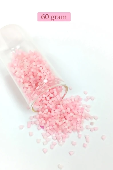 Kesme Cam Boncuk 2mm - 60 Gram - Şeker Pembe - BNC398 ürün görseli 1