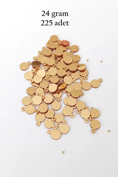 Oya Abiye Bileklik Kolye Pleksi Metalik Plastik Pul Altın Renk 24 gram 225 adet - BNC553 ürün görseli 1