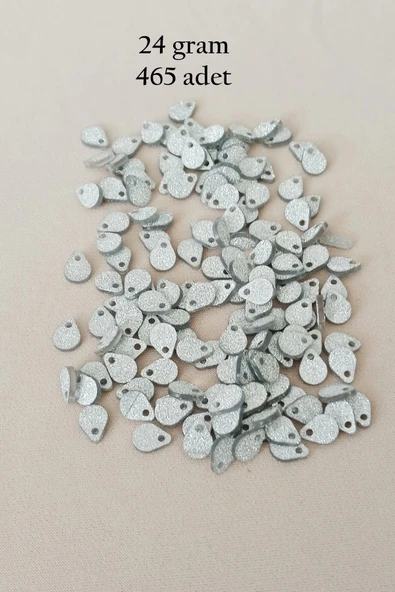 Oya Abiye Bileklik Kolye Pleksi Metalik Plastik Pul Gümüş Renk 24 gram 465 adet - BNC569 ürün görseli 1