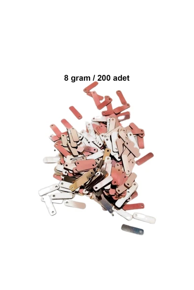 Açık Kırmızı 15 x 5 mm Dantel Oya Yazma Halhal Abiye Lazer Kesim Pul 200 adet / 8 gram ürün görseli 1