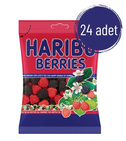 Haribo Berries Ahududu 80 gr 24 Adet ürün görseli 1