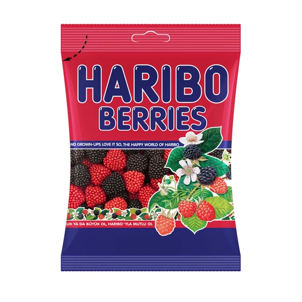 Haribo Berries Ahududu 80 gr 24 Adet - Resim 3