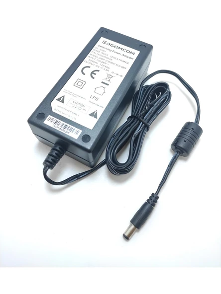 Sagemcom 12V-3,8 A-Max 5 A Adaptör / Power Kablolu + Kutulu ürün görseli 1