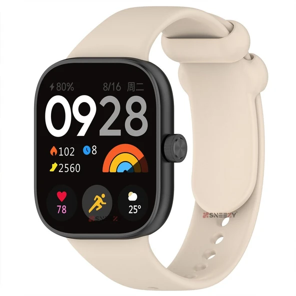 Xiaomi Redmi Watch 4 Uyumlu Purelux Soft Yumuşak Silikon Kordon  Bej ürün görseli 1