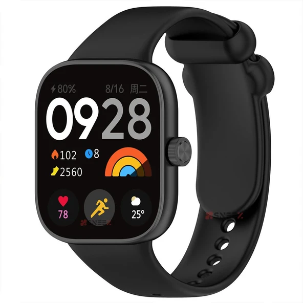 Xiaomi Redmi Watch 4 Uyumlu Purelux Soft Yumuşak Silikon Kordon  Siyah ürün görseli 1