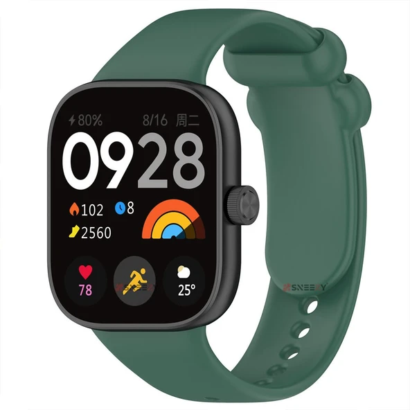 Xiaomi Redmi Watch 4 Uyumlu Purelux Soft Yumuşak Silikon Kordon  Koyu Yeşil ürün görseli 1
