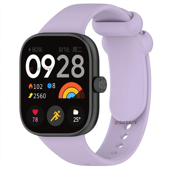 Xiaomi Redmi Watch 4 Uyumlu Purelux Soft Yumuşak Silikon Kordon  Lila ürün görseli 1
