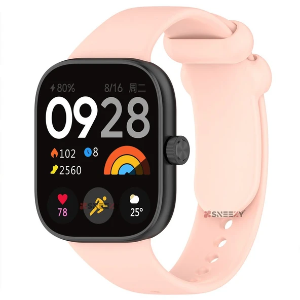 Xiaomi Redmi Watch 4 Uyumlu Purelux Soft Yumuşak Silikon Kordon  Pembe ürün görseli 1