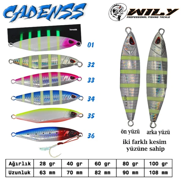 WİLY CADENSS JİG 60 GR 82 MM ürün görseli 1