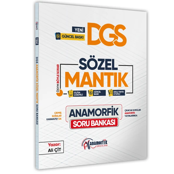 DGS Anamorfik Sözel Mantık Soru Bankası Yeni Müfredat Dijital Çözümlü ürün görseli 1