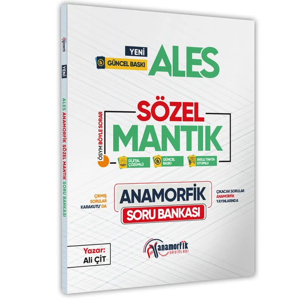 ALES Anamorfik Sözel Mantık Soru Bankası Yeni Müfredat Dijital Çözümlü ürün görseli 1