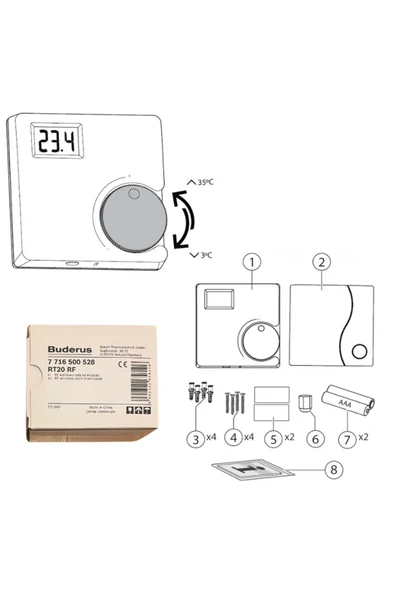 Buderus Rt20 Rf Kablosuz On/off Oda Termostatı - Resim 3