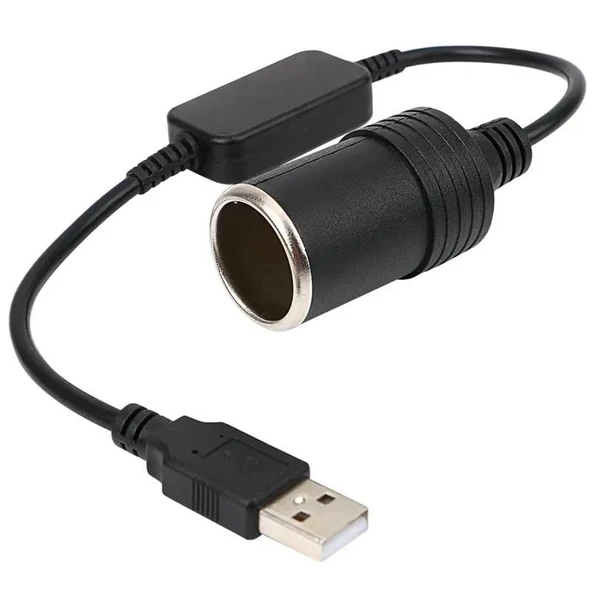 Usb 2.0 5 Volt - 2 Amper To 12 Volt - 0.8 Amper Araç Çakmak Fi̇şi̇ Di̇şi̇ Çevi̇ri̇ci̇ ürün görseli 1