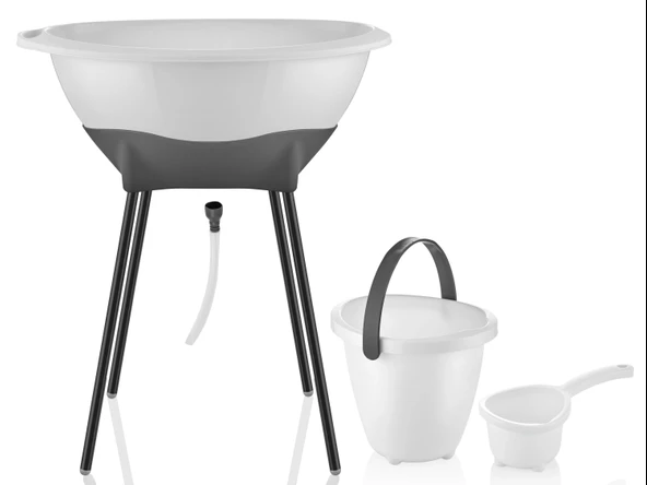 Babyjem Elegant Yenidoğan Bebek Banyo Küvet Seti Kum Beji ürün görseli 1