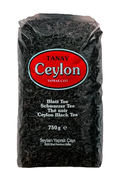 Tanay Ceylon Ithal Sri Lanka Siyah Yaprak Seylan Çayı Kaçak Çay 750 gr ürün görseli 1