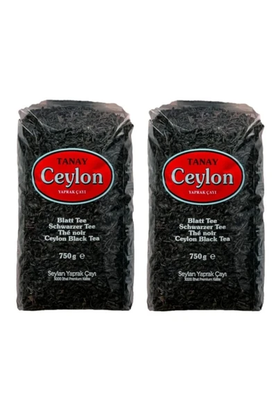 Tanay Ceylon Ithal Sri Lanka Siyah Yaprak Seylan Çayı Kaçak Çay 750 gr X 2 Adet (1.500 GR) ürün görseli 1