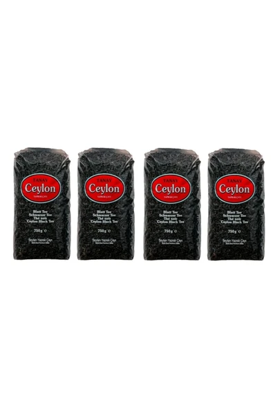 Tanay Ceylon Ithal Sri Lanka Siyah Yaprak Seylan Çayı Kaçak Çay 750 gr X 4 Adet (3.000 GR) ürün görseli 1