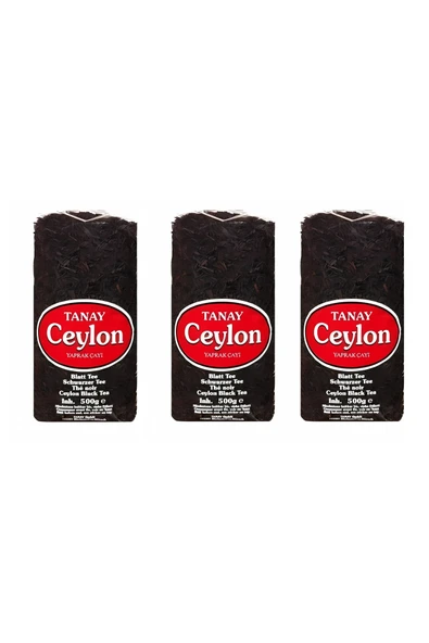 Tanay Ceylon Ithal Yaprak Seylan Çayı Kaçak Çay 3 adet 500 gr ürün görseli 1