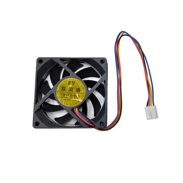7 cm 12v 4 pinli fan 7cmx7cmx1.5cm 12v 7cm fan ürün görseli 1