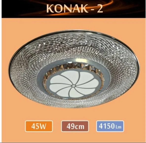 Sıva Üstü Led Panel 45W 49 cm çapında Model Konak-2 led avize ürün görseli 1