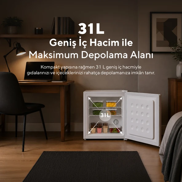 KUMTEL 31L MİNİ DONDURUCU HFR-50 - Resim 3