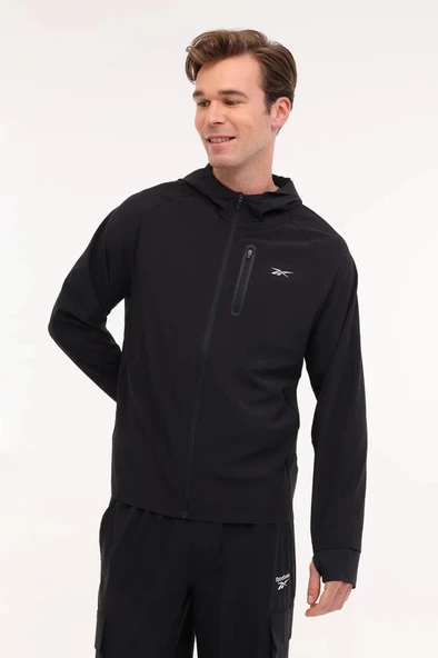 Reebok ERLING RUNNING JACKET 102050498 Erkek Rüzgarlık Siyah S-XXL ürün görseli 1