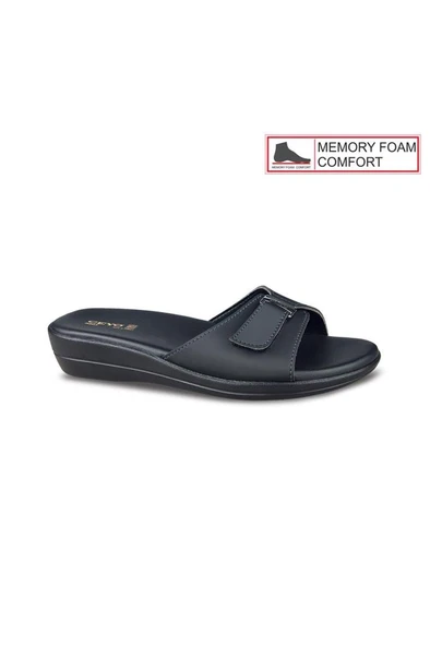 Ceyo 9863-33 Memory Foam ComFort Taban Kadın Terlik Siyah 36-40 ürün görseli 1