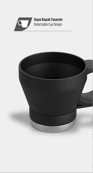 Stevig ST-212 4 Multi-Cup Çelik Termos 1.9LT Black - Resim 4