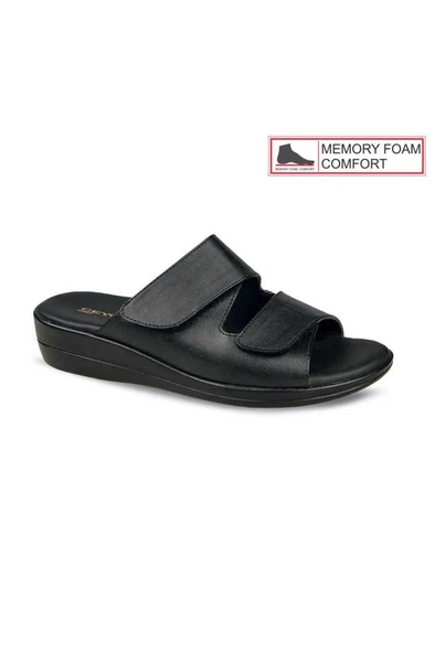 Ceyo 9863-10 Memory Foam Comfort Taban Kadın Terlik Siyah 36-40 ürün görseli 1