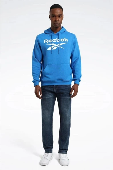 Reebok RI FT BIG LOGO OTH HOOD 101965471 Erkek Sweatshirt Mavi S-XXL ürün görseli 1