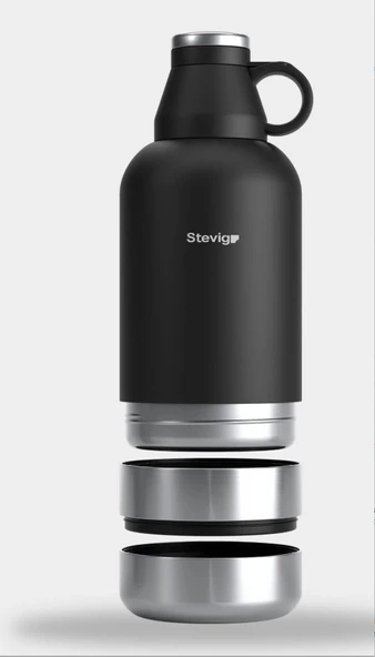 Stevig ST-212 4 Multi-Cup Çelik Termos 1.9LT Black ürün görseli 1