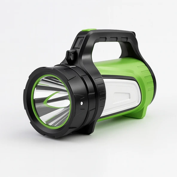1200 Lümen 8W Şarjlı Kamp Led Feneri Güçlü El Lambası 6000 mAh 3 Işık Modu Taşınabilir Aydınlatma ürün görseli 1