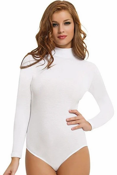 6 Adet Nbb Bayan Balıkçı Yaka Uzun Kollu Çıtçıtlı Body 2960 ürün görseli 1